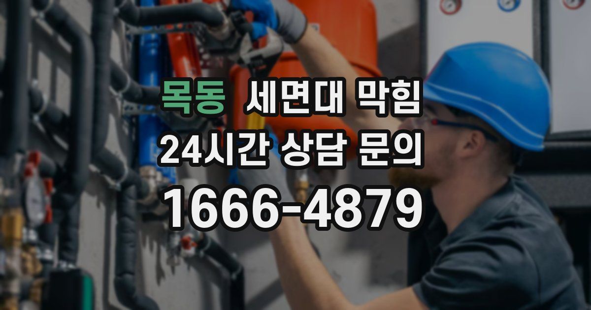 목동 세면대 막힘