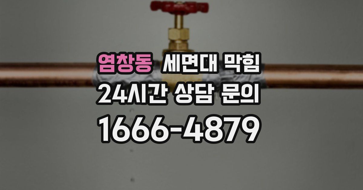 염창동 세면대 막힘