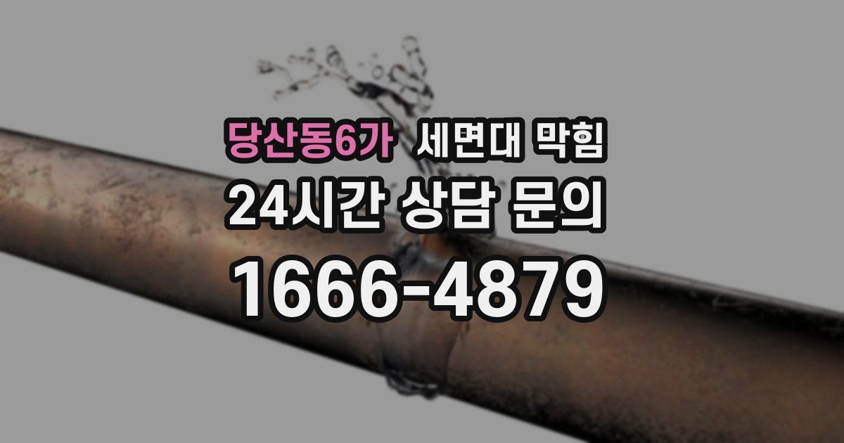 당산동6가 세면대 막힘