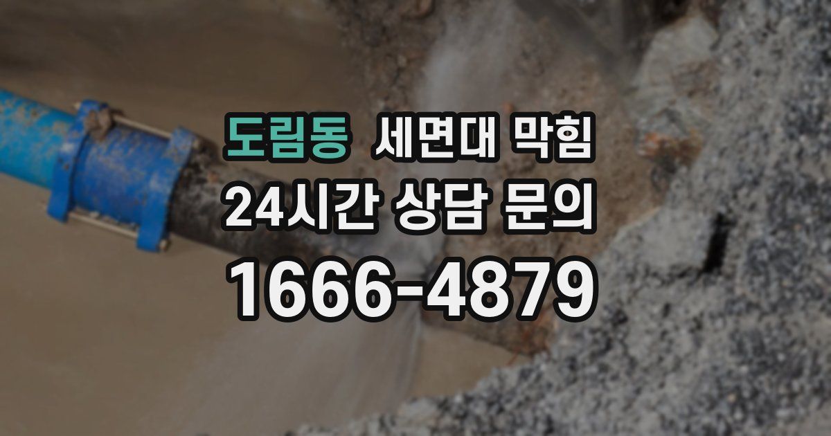 도림동 세면대 막힘