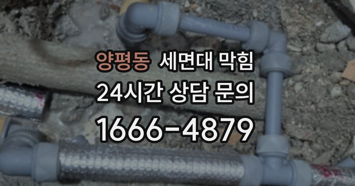 양평동 세면대 막힘