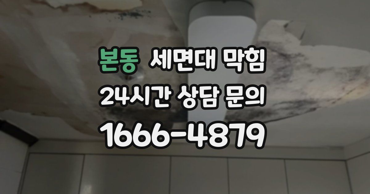 본동 세면대 막힘