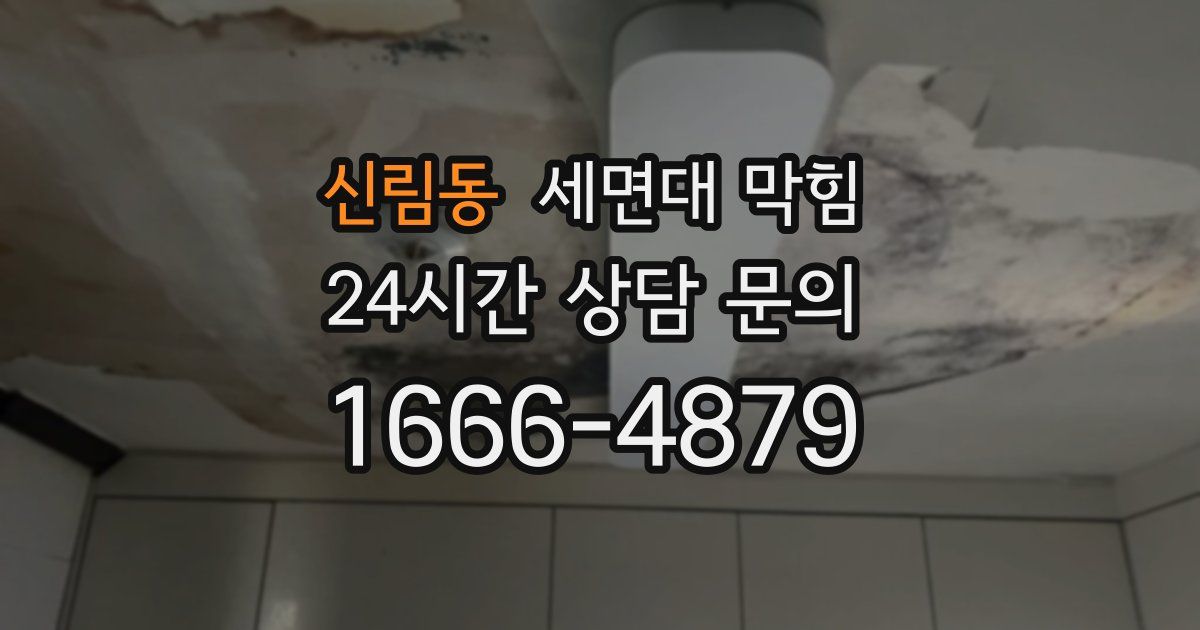 신림동 세면대 막힘