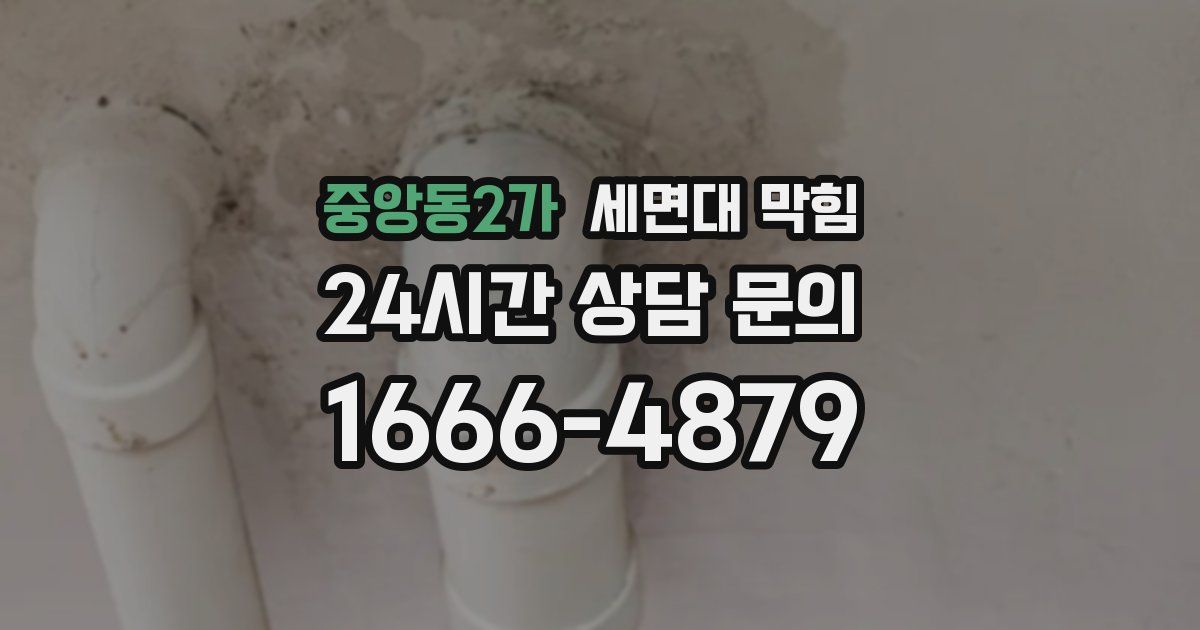 중앙동2가 세면대 막힘
