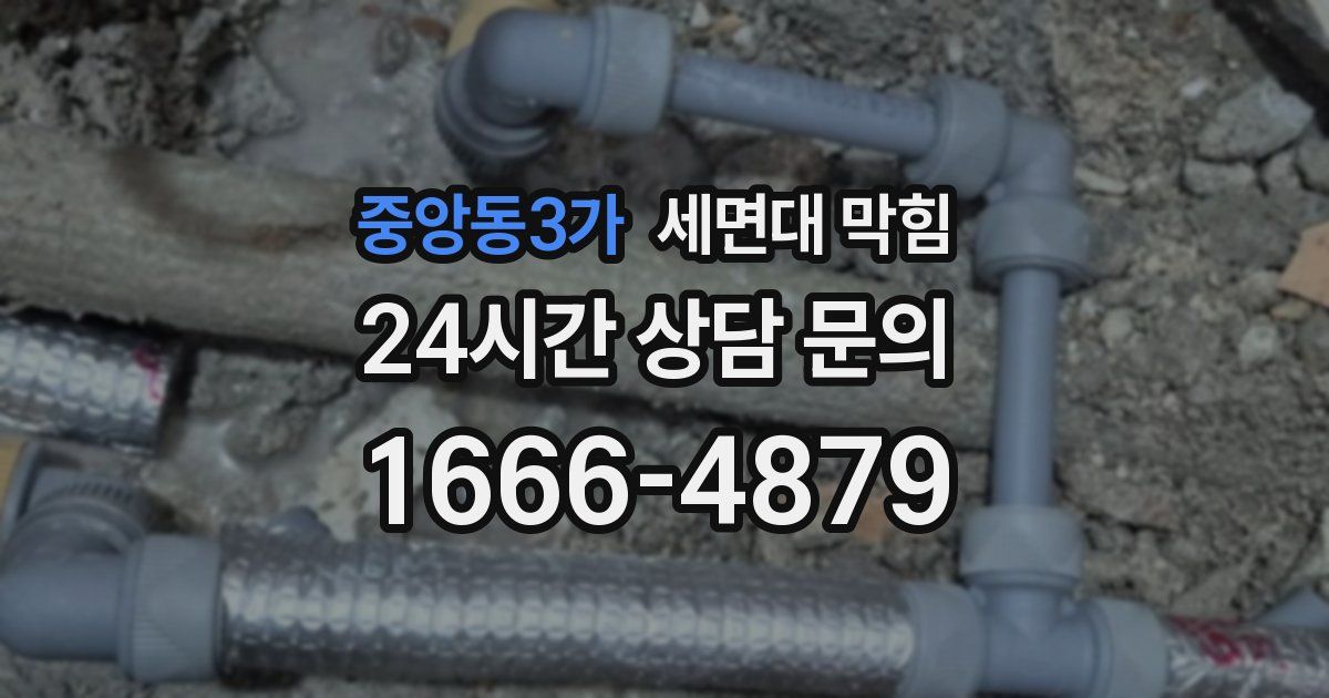 중앙동3가 세면대 막힘