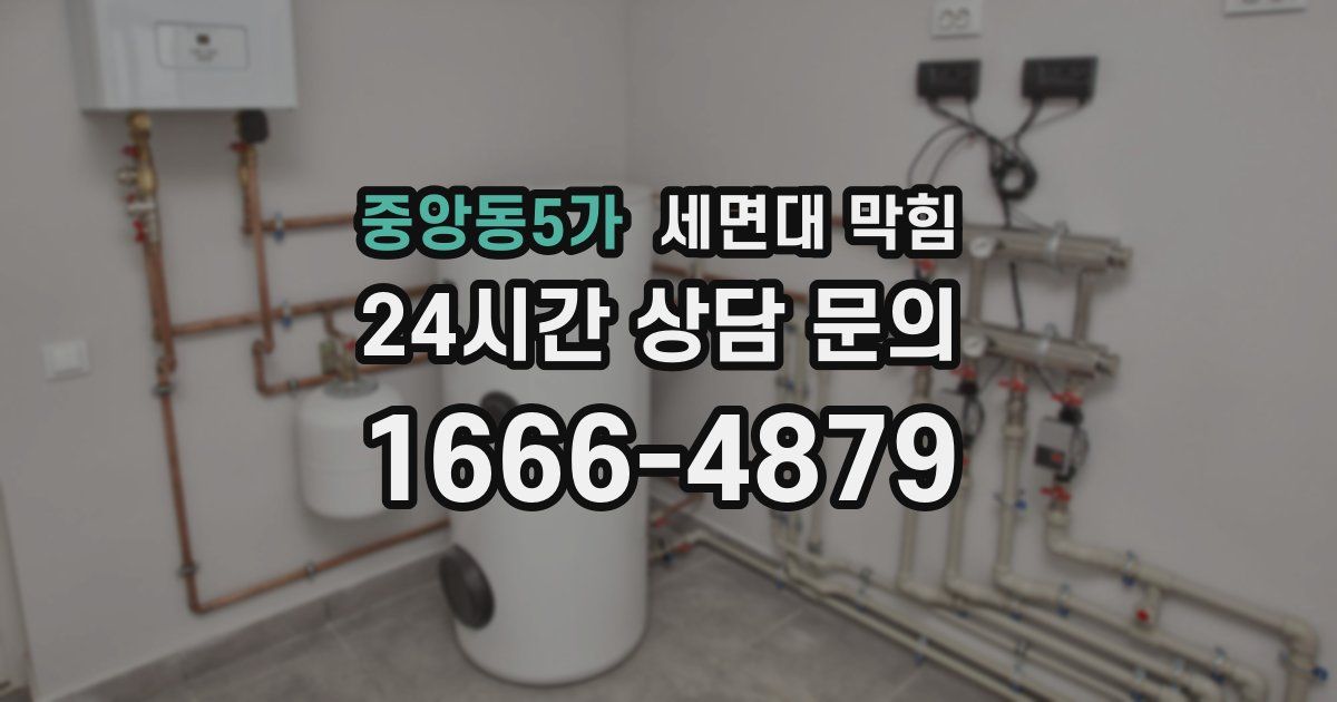 중앙동5가 세면대 막힘