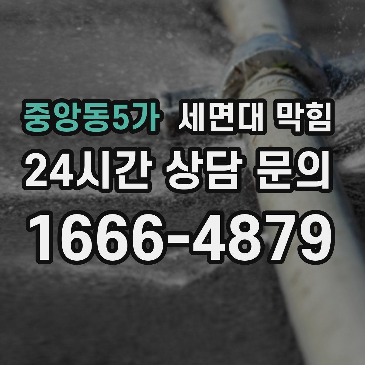 중앙동5가 세면대 막힘