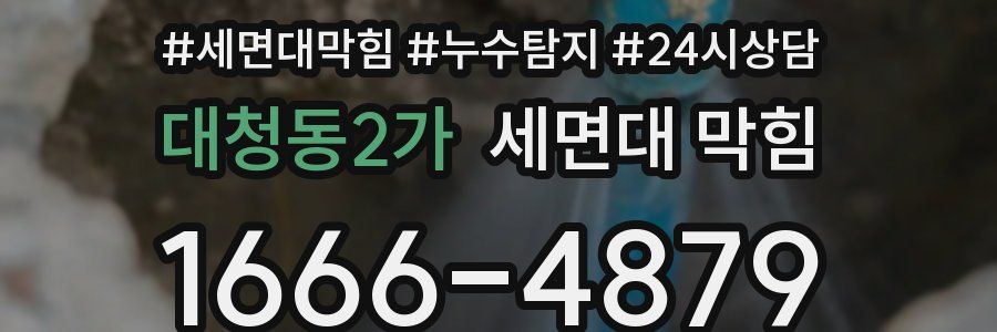 대청동2가 세면대 막힘