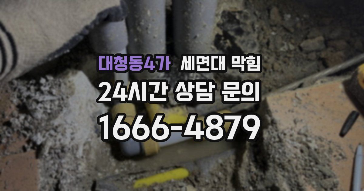 대청동4가 세면대 막힘
