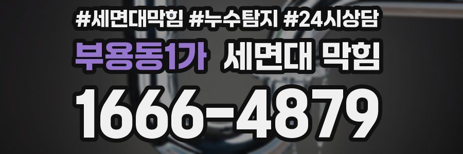 부용동1가 세면대 막힘