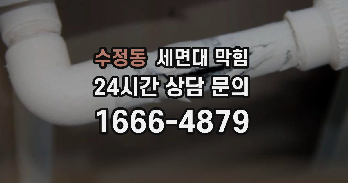 수정동 세면대 막힘