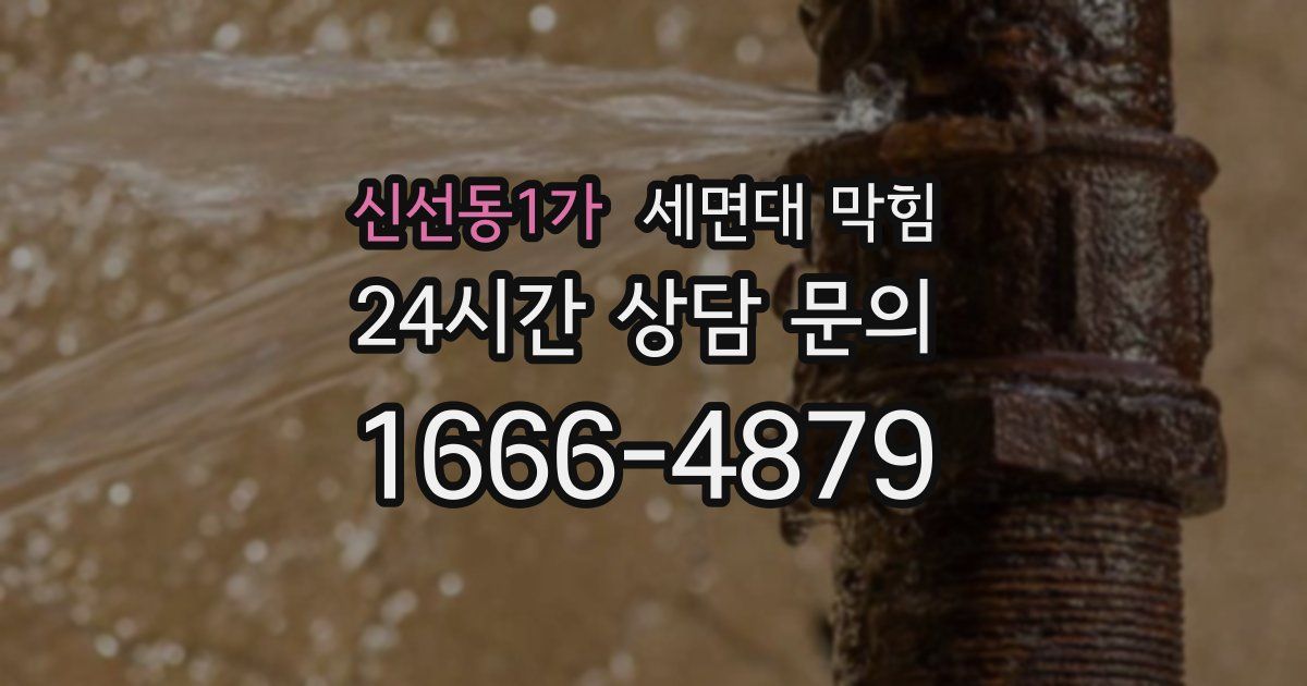 신선동1가 세면대 막힘