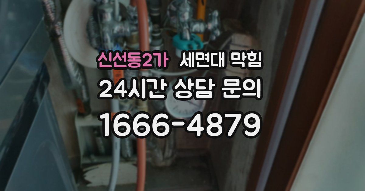 신선동2가 세면대 막힘