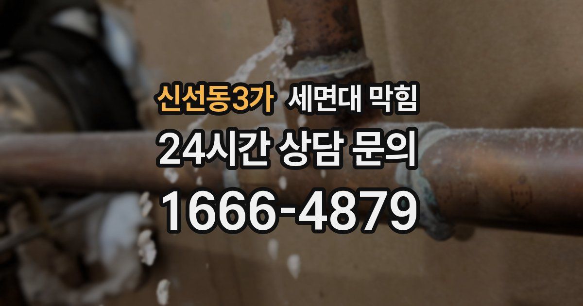 신선동3가 세면대 막힘