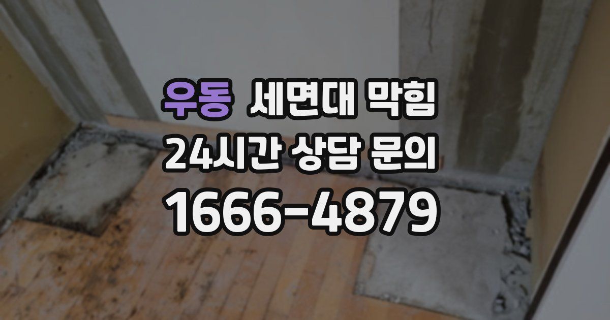 우동 세면대 막힘