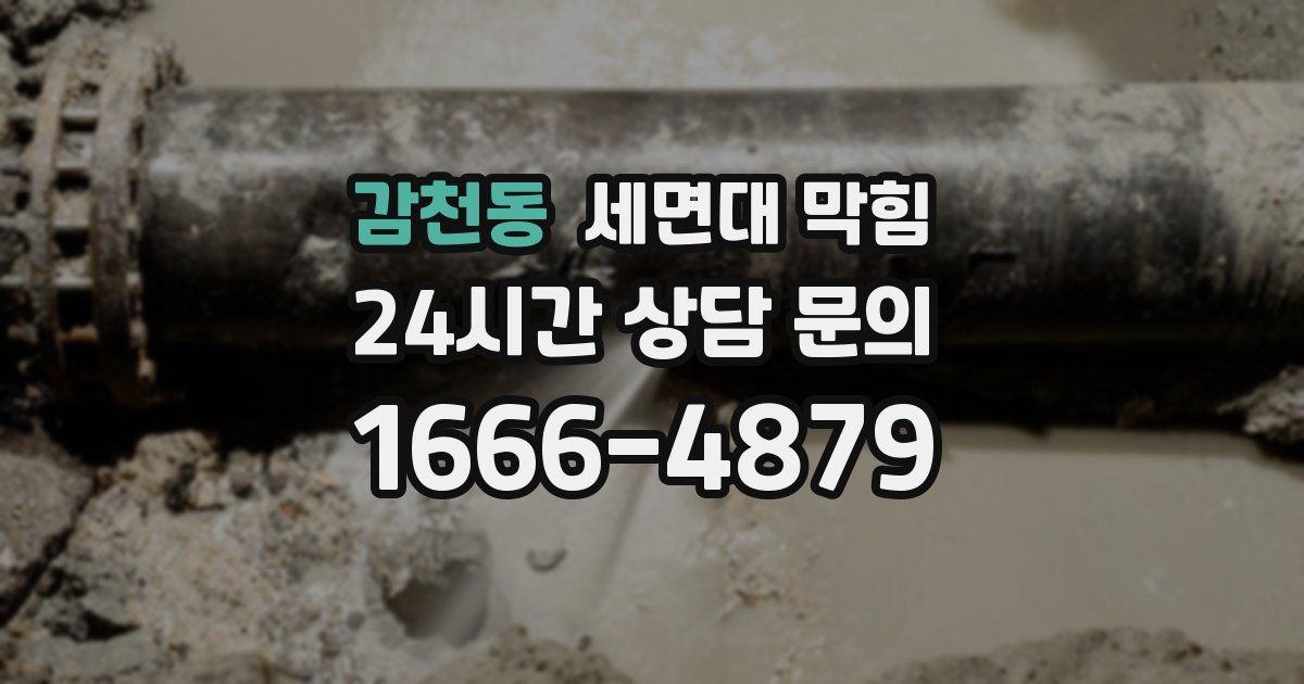 감천동 세면대 막힘