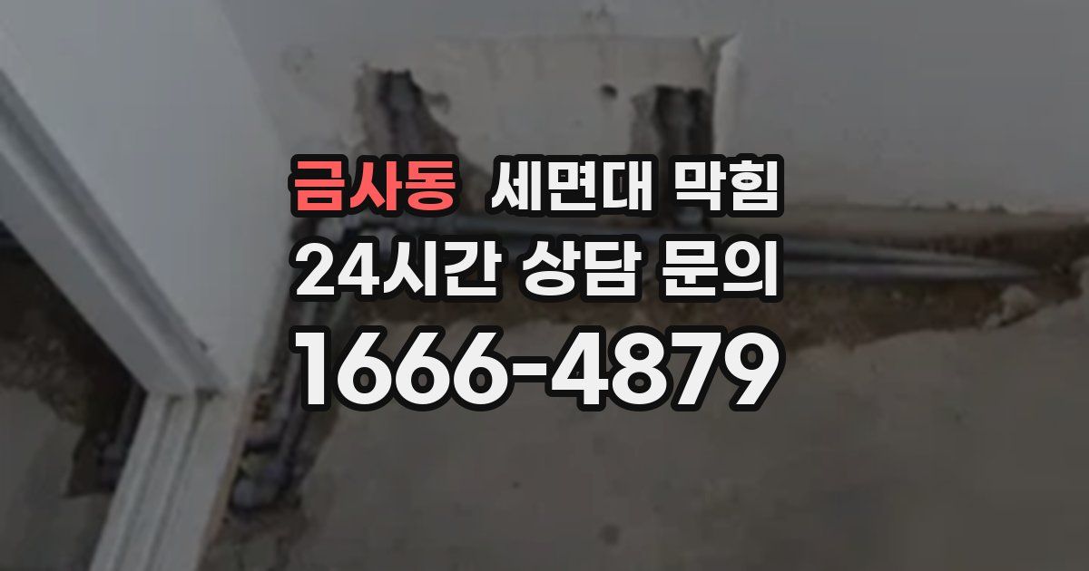금사동 세면대 막힘