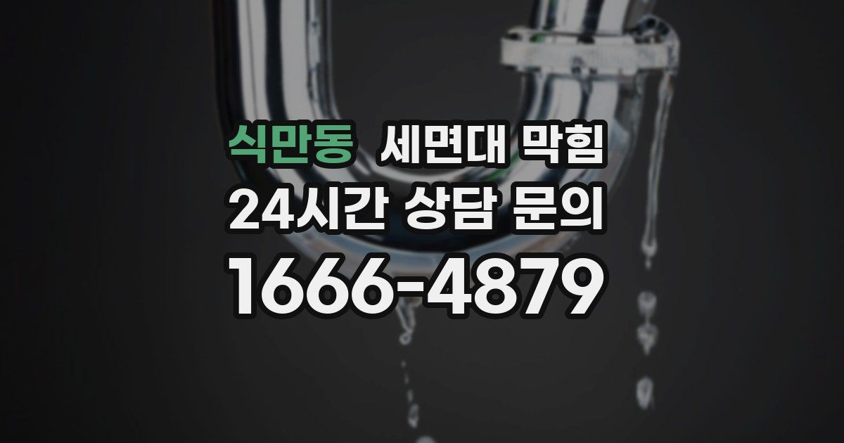 식만동 세면대 막힘