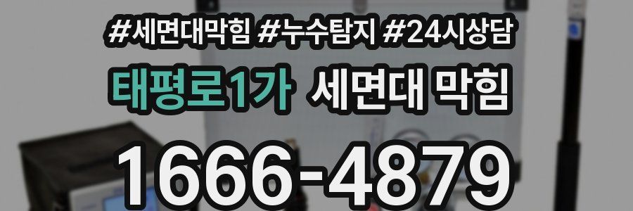 태평로1가 세면대 막힘