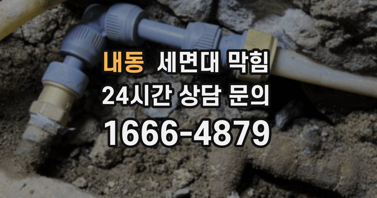 내동 세면대 막힘