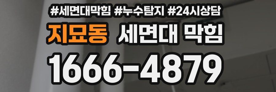 지묘동 세면대 막힘