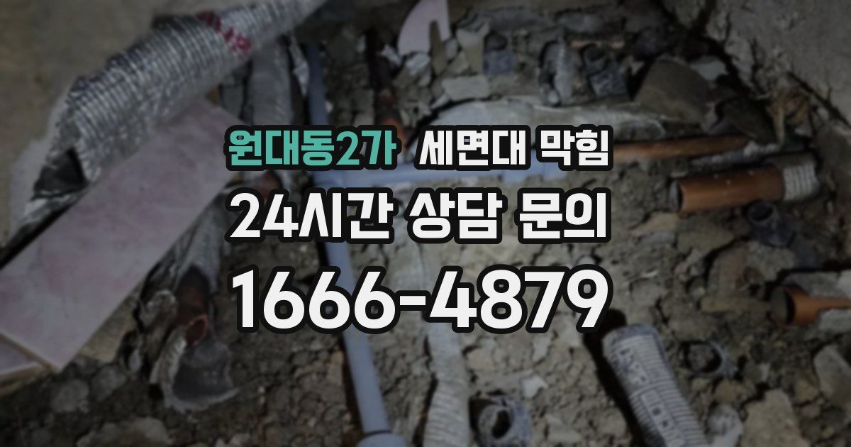 원대동2가 세면대 막힘