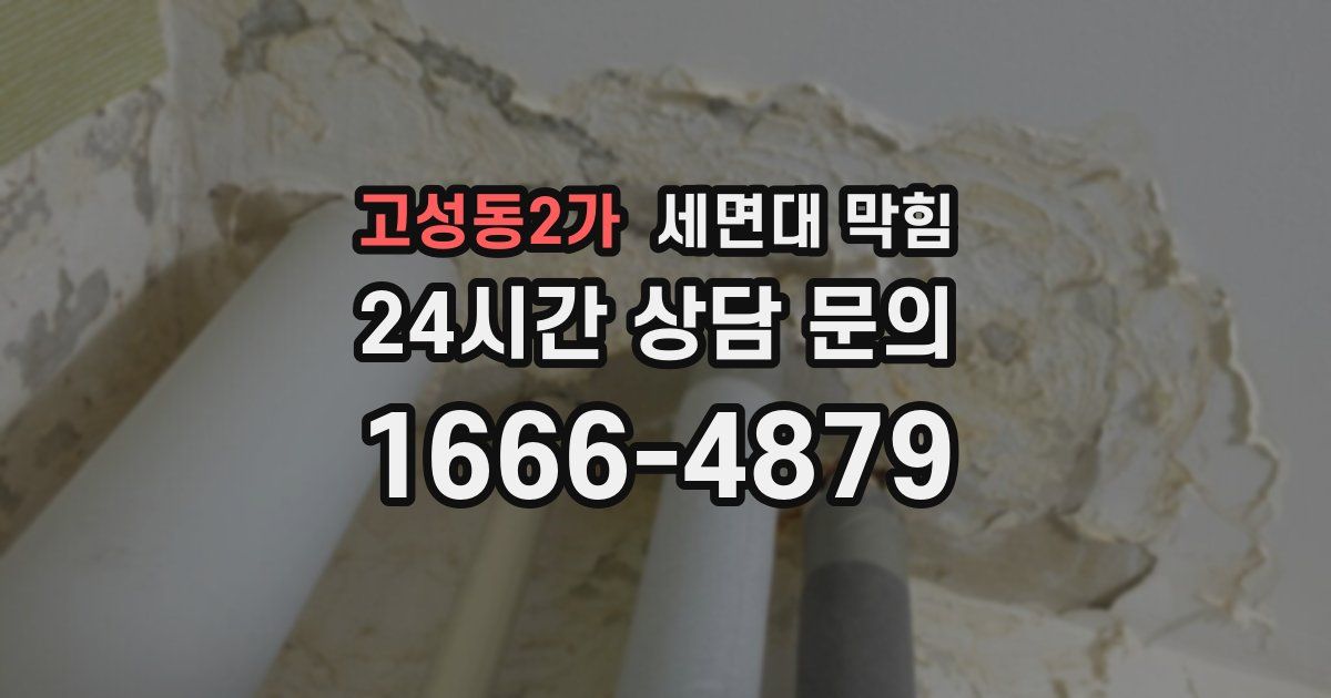 고성동2가 세면대 막힘