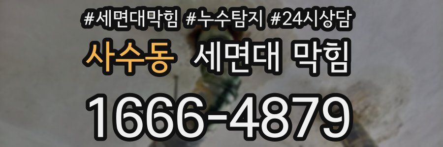 사수동 세면대 막힘