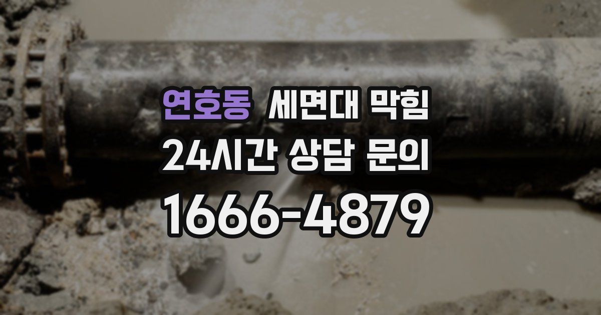 연호동 세면대 막힘