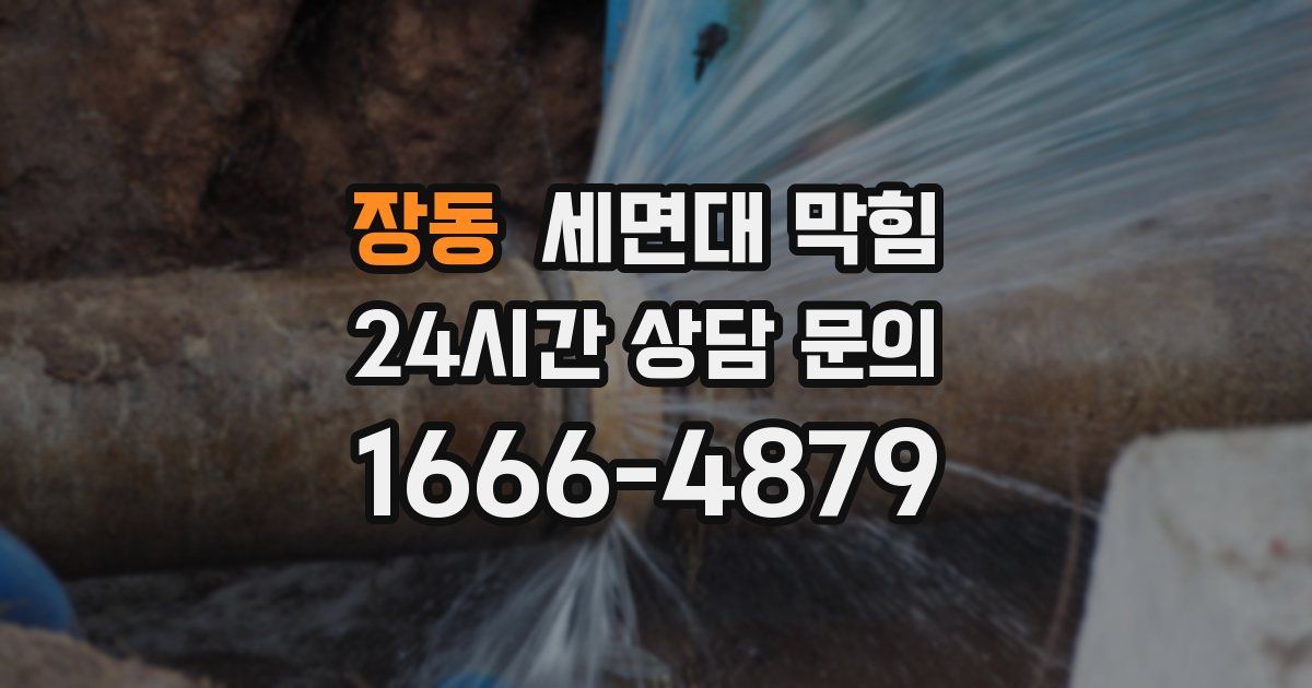 장동 세면대 막힘