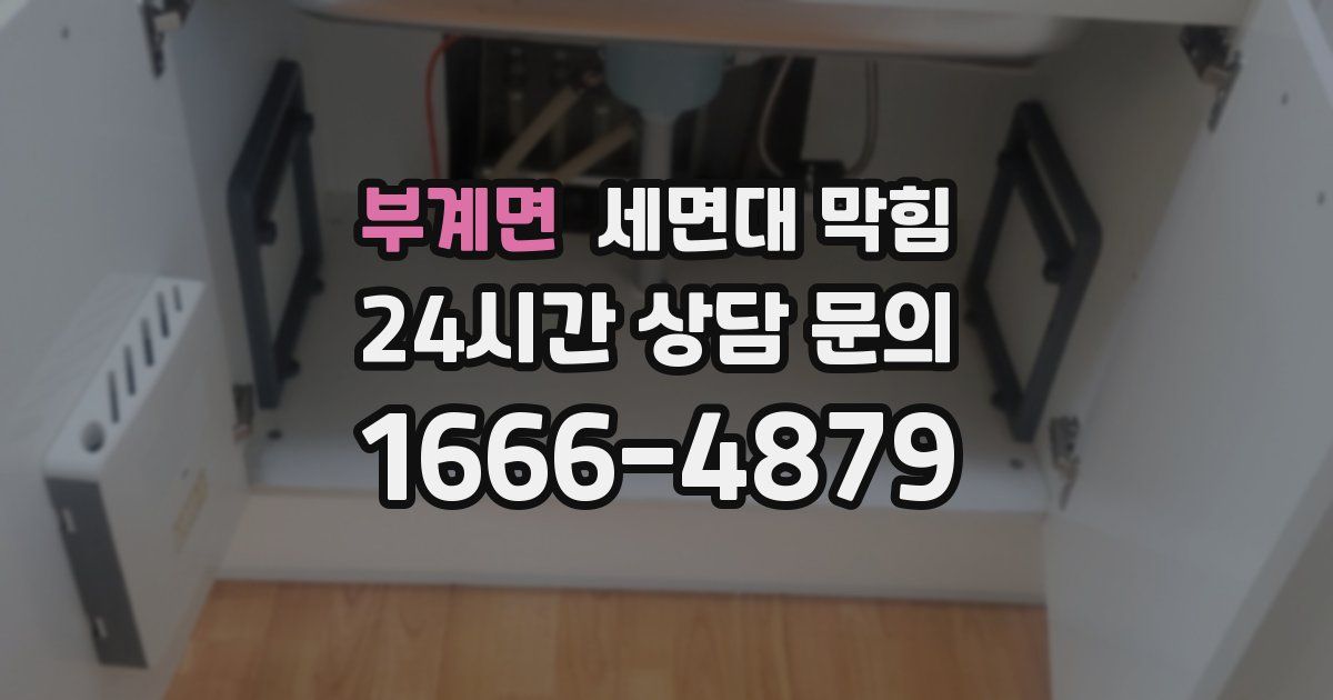 부계면 세면대 막힘