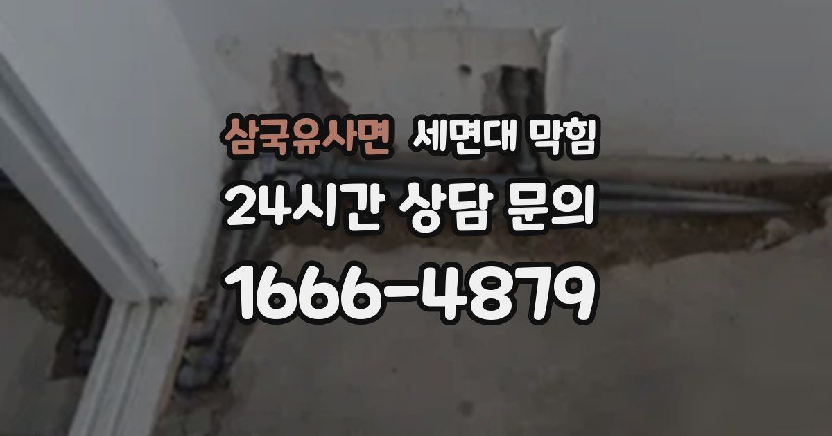 삼국유사면 세면대 막힘