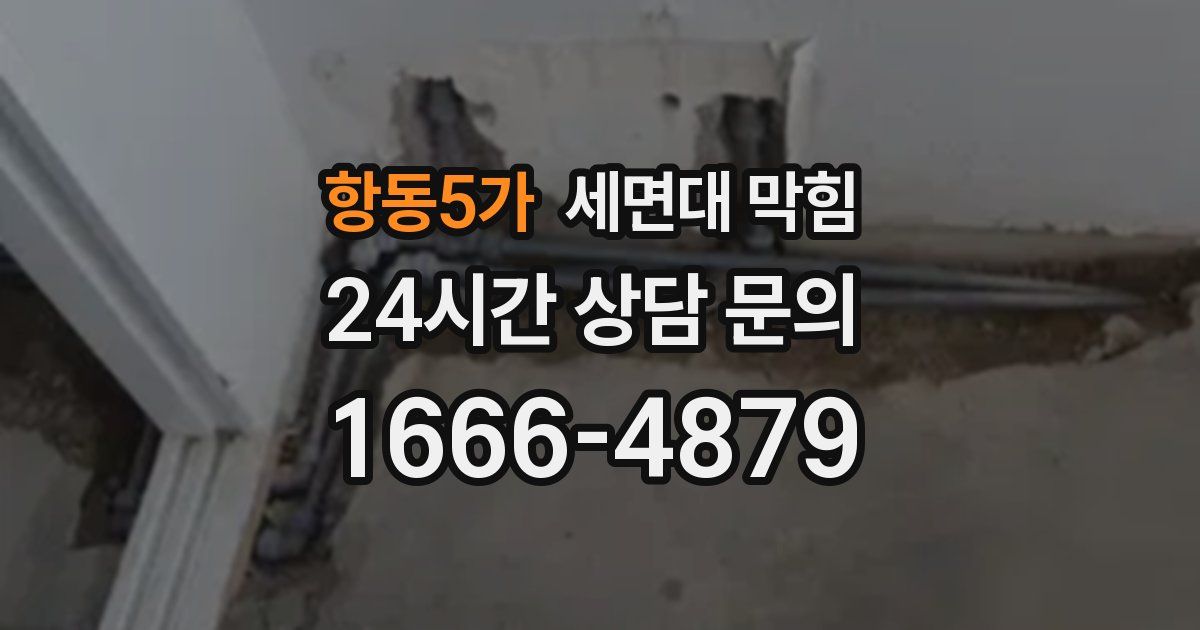 항동5가 세면대 막힘