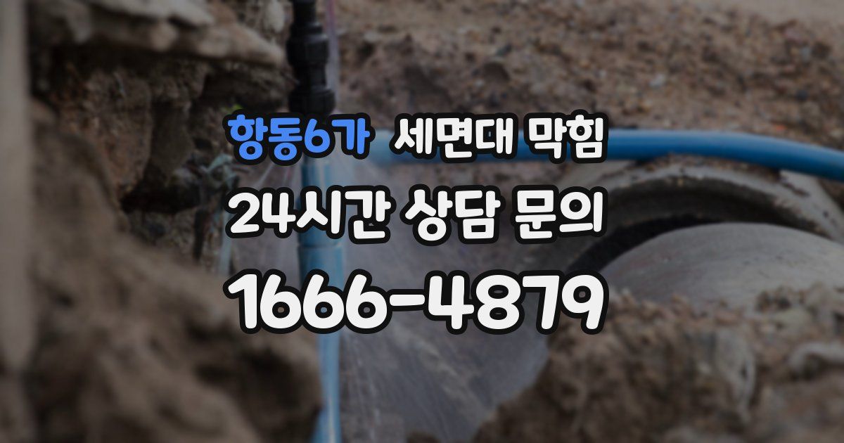 항동6가 세면대 막힘