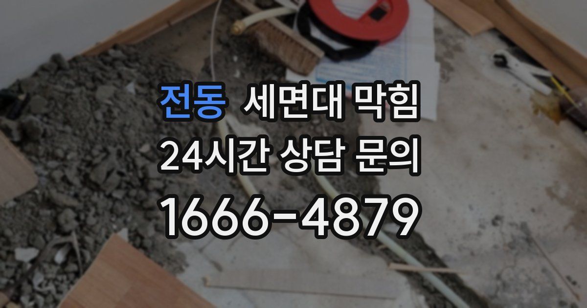 전동 세면대 막힘