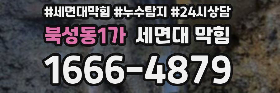 북성동1가 세면대 막힘