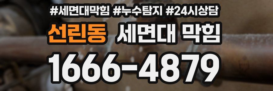 선린동 세면대 막힘