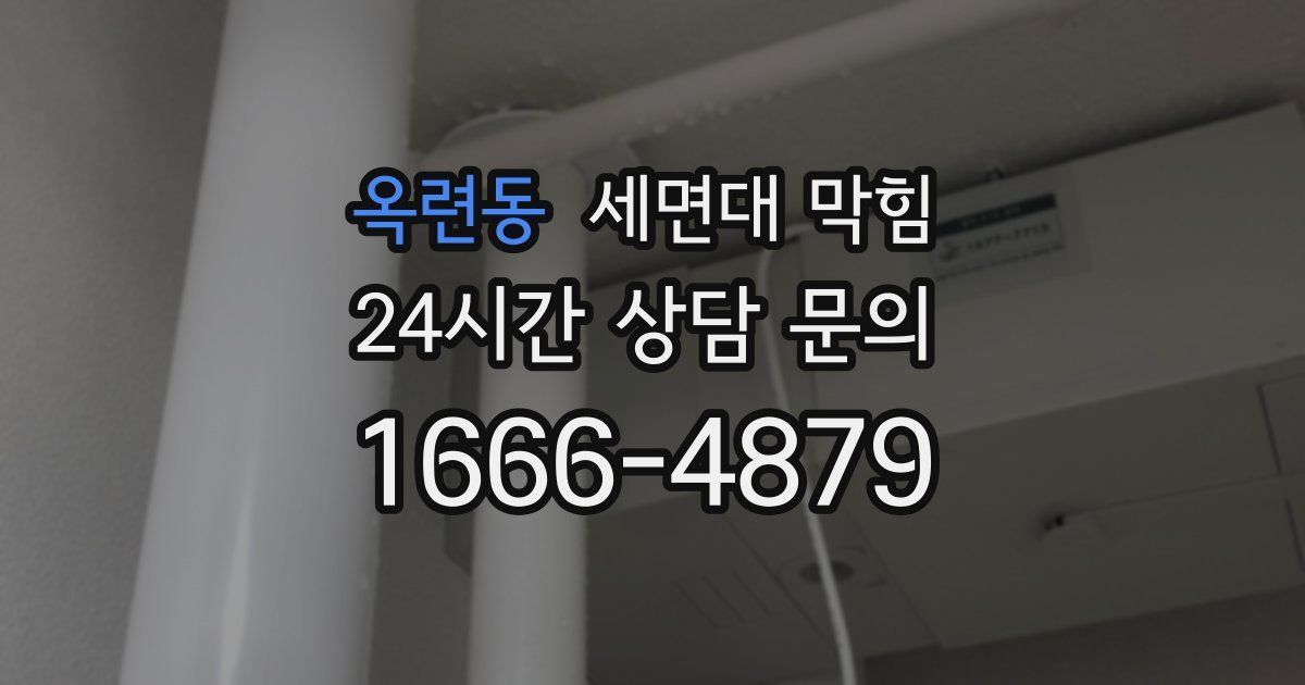 옥련동 세면대 막힘