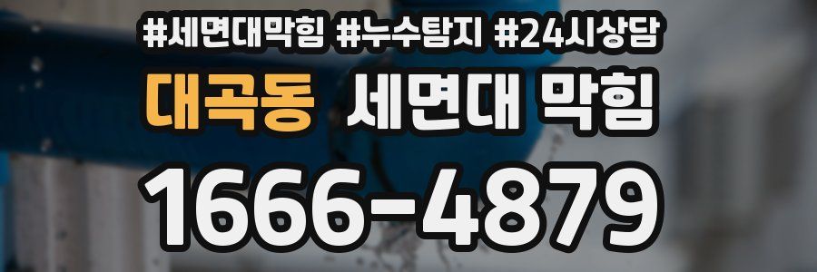 대곡동 세면대 막힘