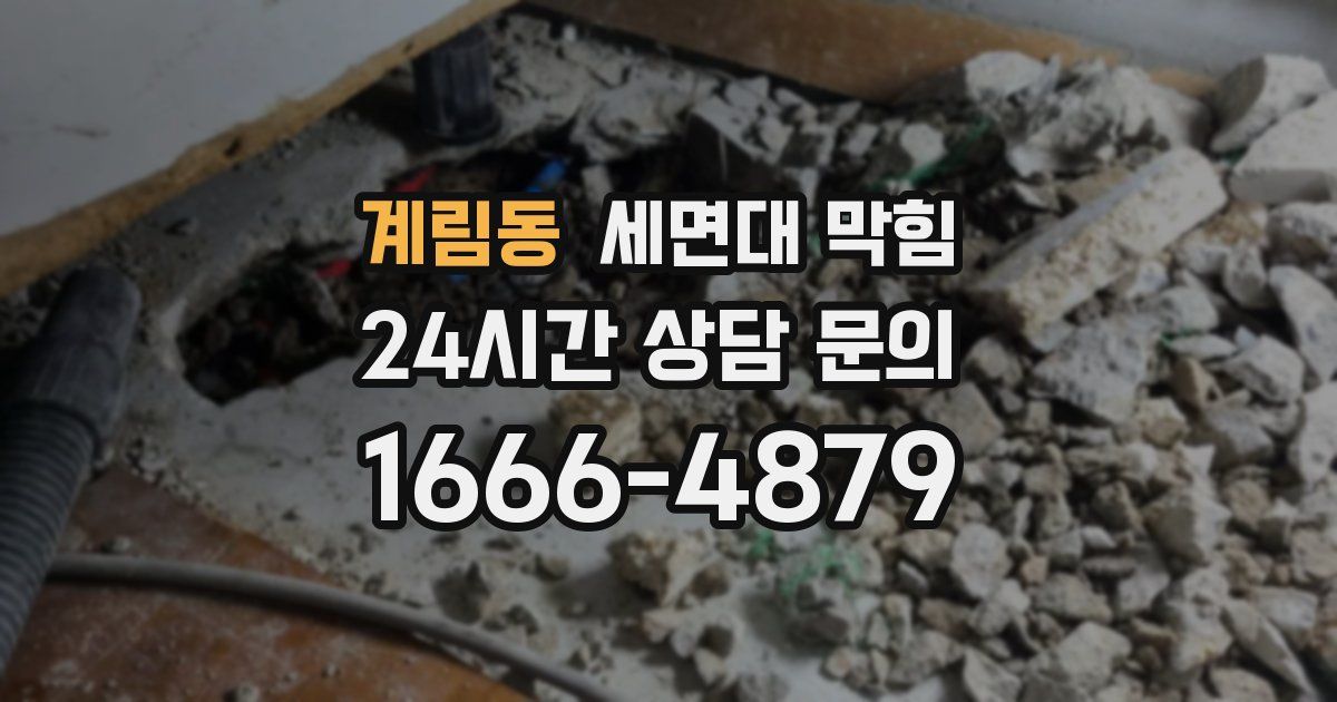 계림동 세면대 막힘