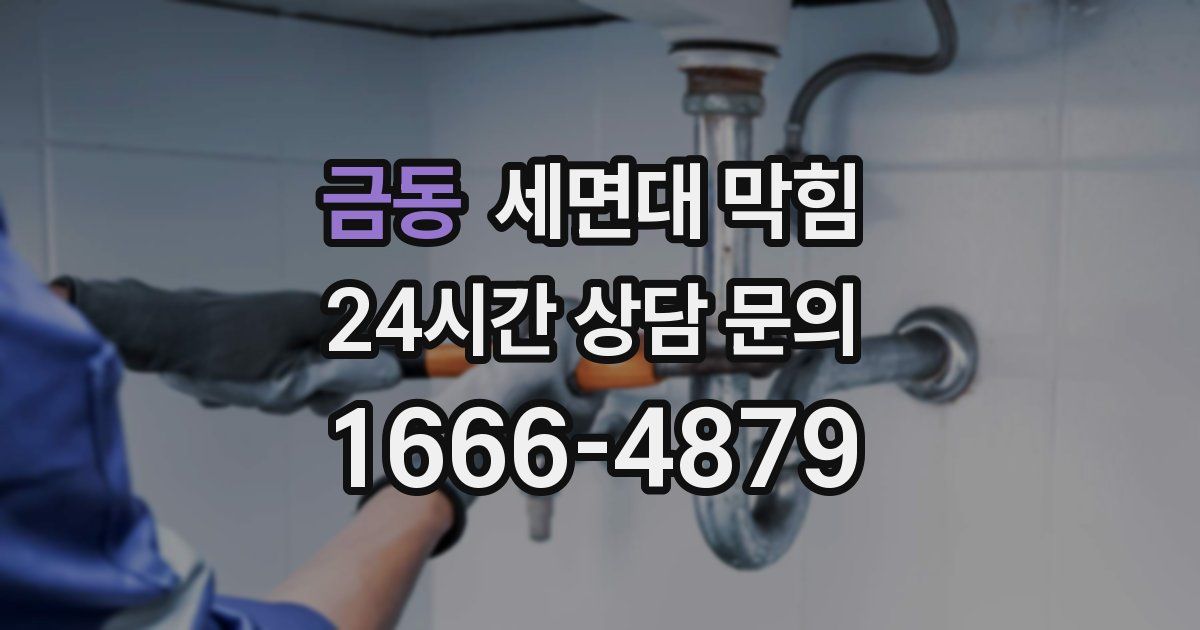 금동 세면대 막힘