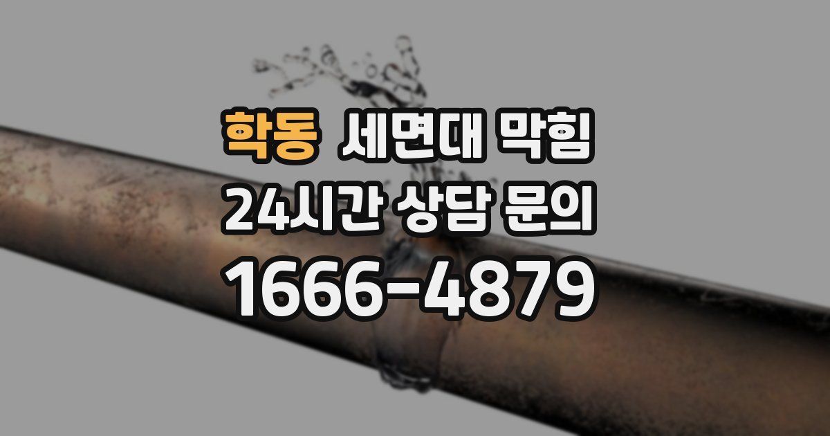 학동 세면대 막힘