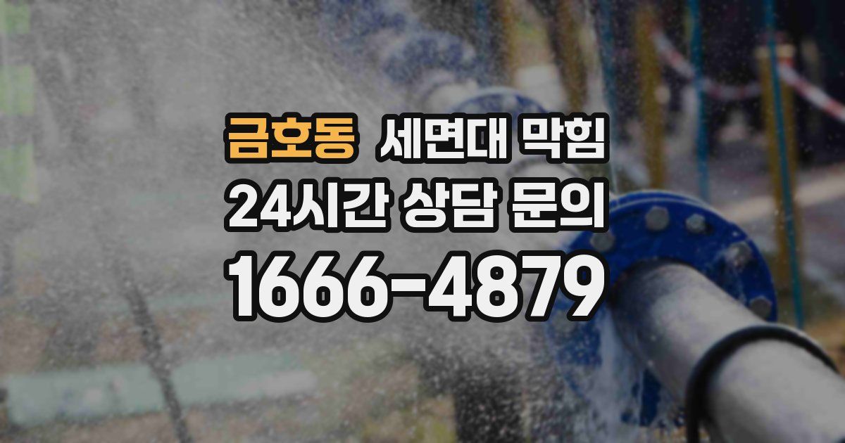 금호동 세면대 막힘