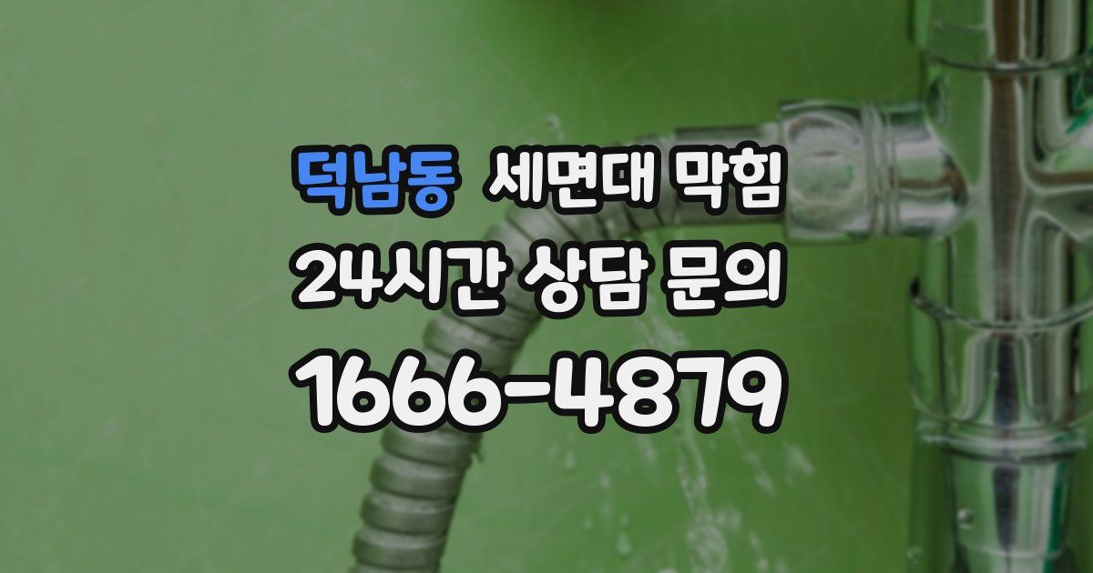 덕남동 세면대 막힘