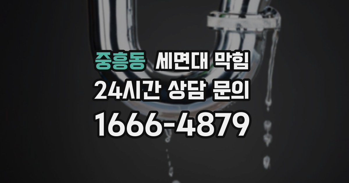 중흥동 세면대 막힘