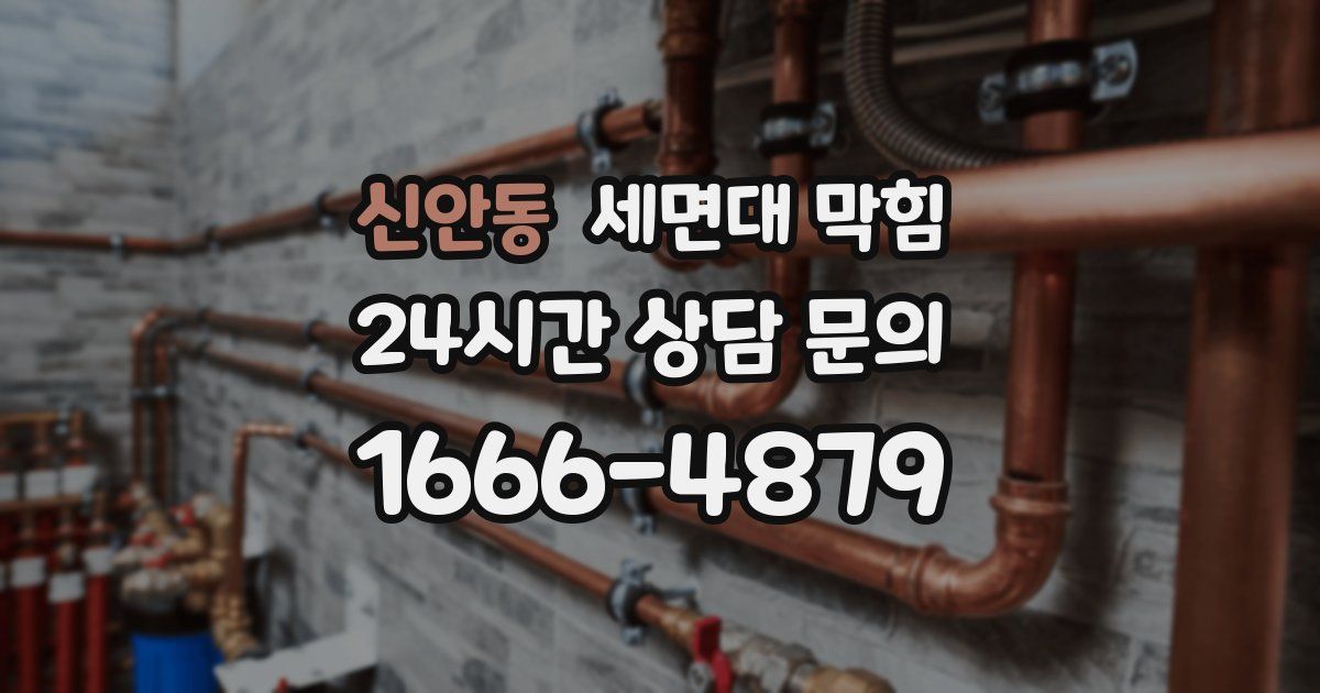 신안동 세면대 막힘