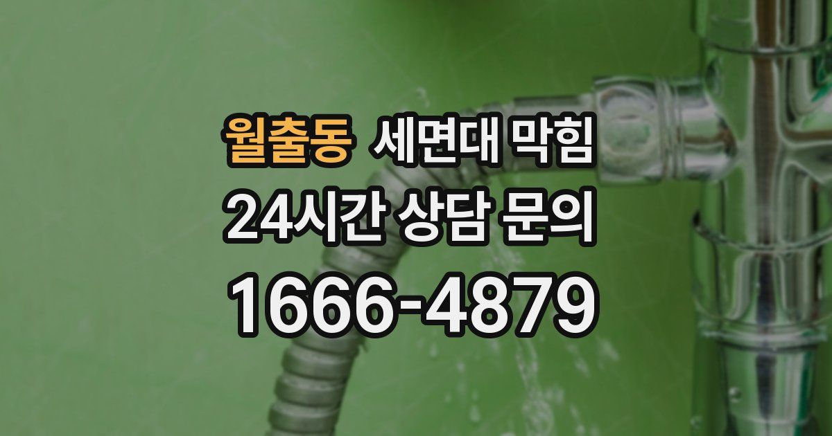 월출동 세면대 막힘