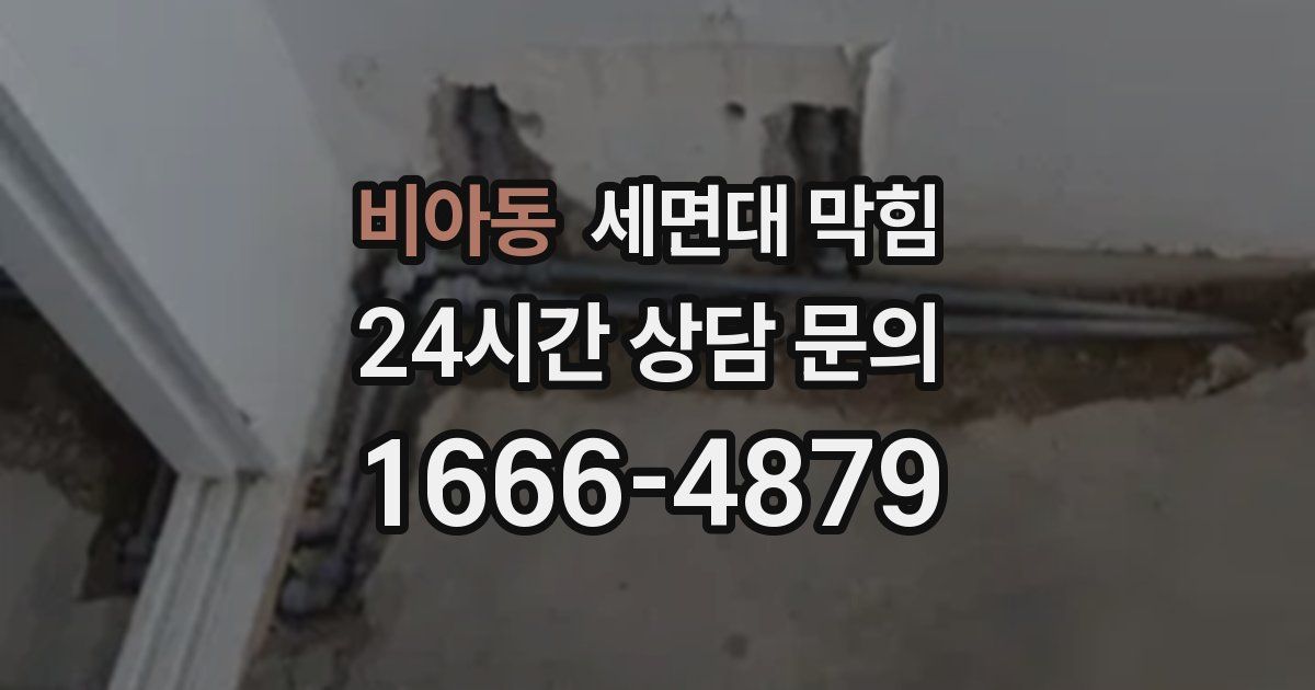 비아동 세면대 막힘