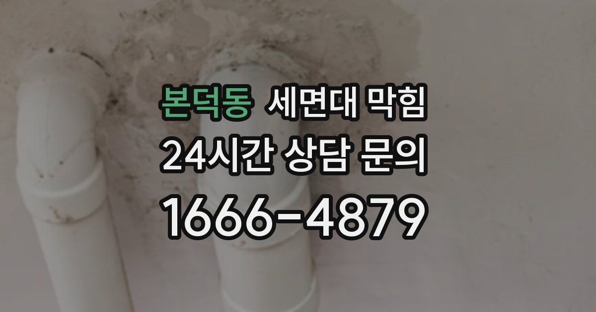 본덕동 세면대 막힘