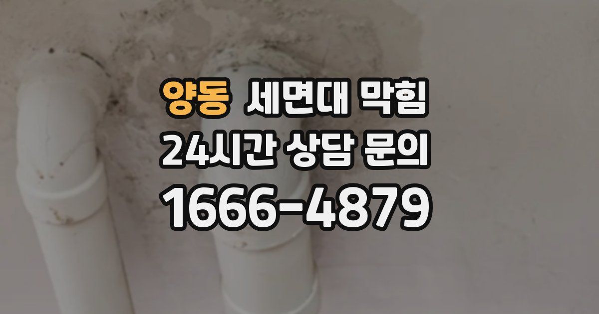 양동 세면대 막힘